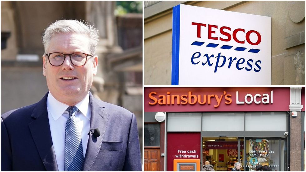 Keir Starmer, Tesco and Sainsbury's