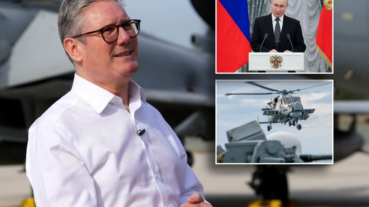 Keir Starmer/Vladimir Putin and MoD helicopter
