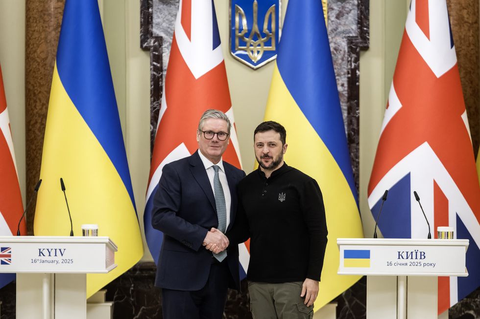 Keir Starmer; Volodymyr Zelenskyy.