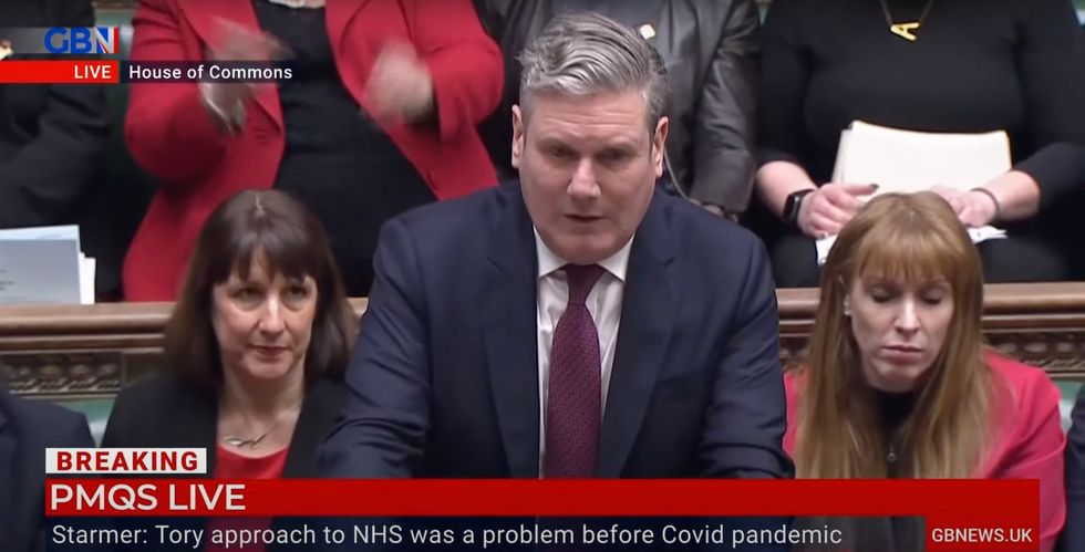 Keir Starmer was seen 'frantically' rewriting his notes after Sunak's confirmation