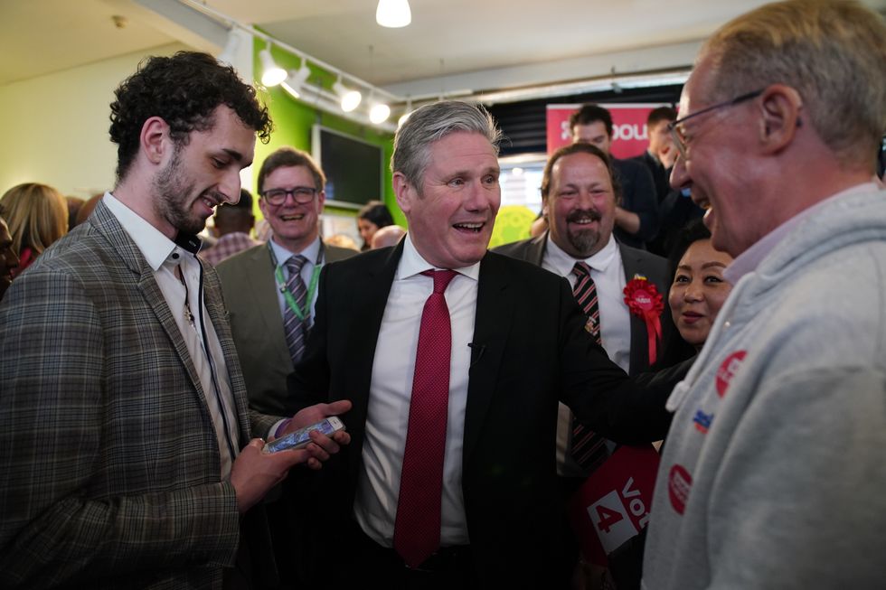 Keir Starmer with Labour supporters