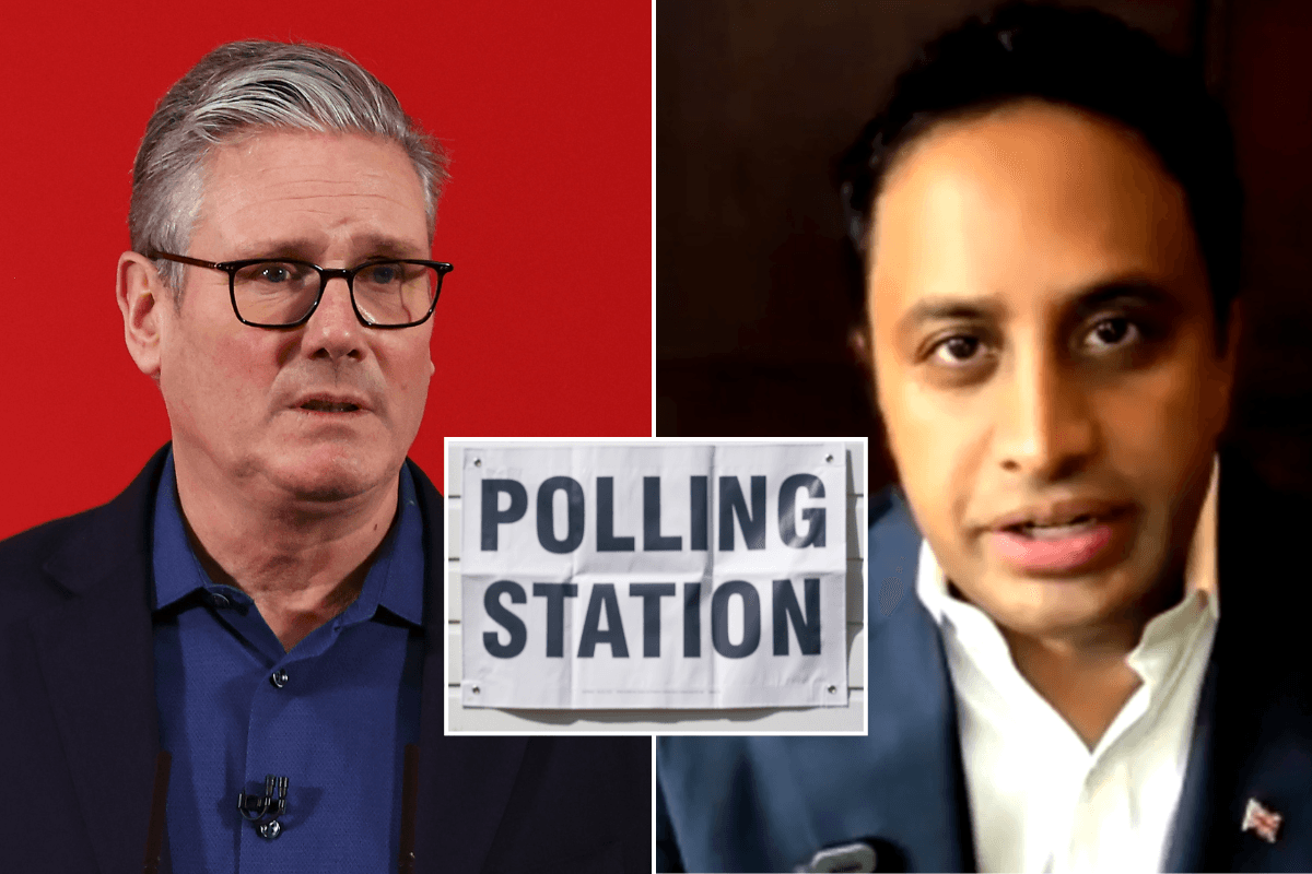 Keir Starmer; Zia Yusuf; polling station