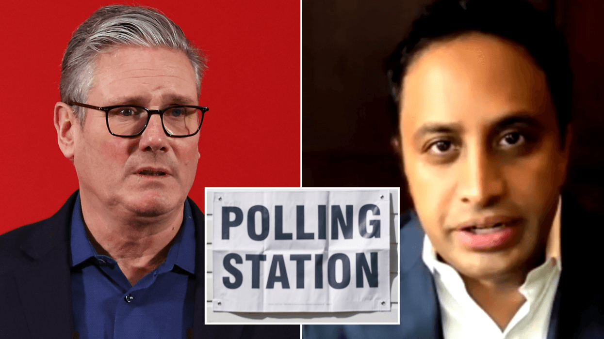 Keir Starmer; Zia Yusuf; polling station