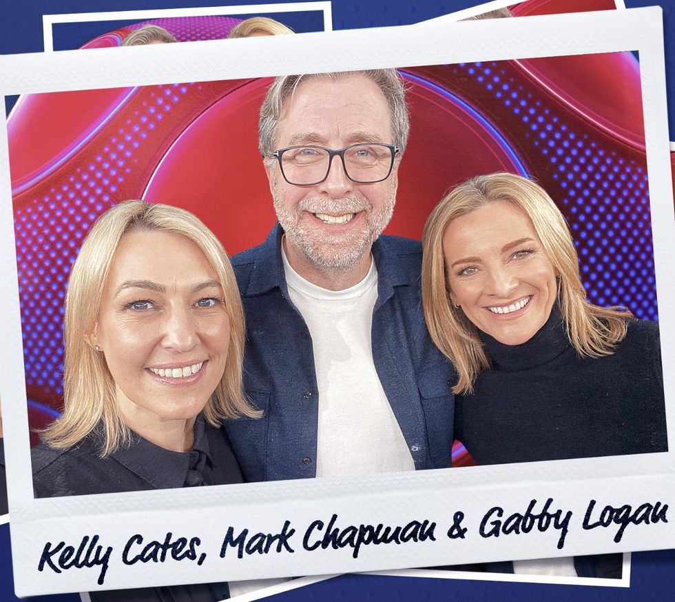 Kelly Cates, Mark Chapman, and Gabby Logan