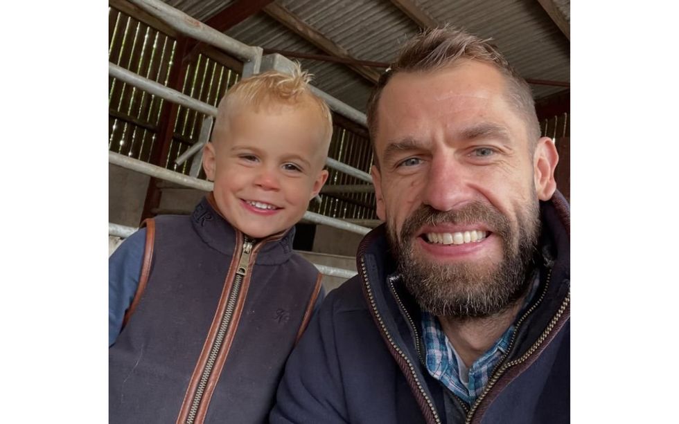 Kelvin Fletcher and his son