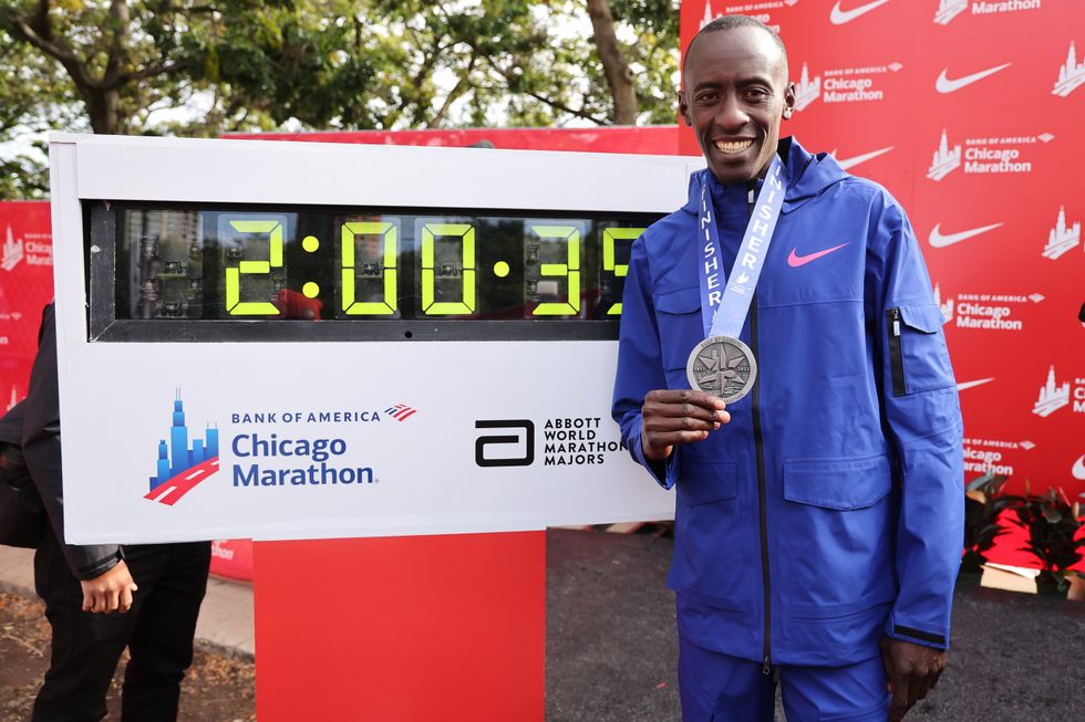 Kelvin Kiptum broke the world record in October