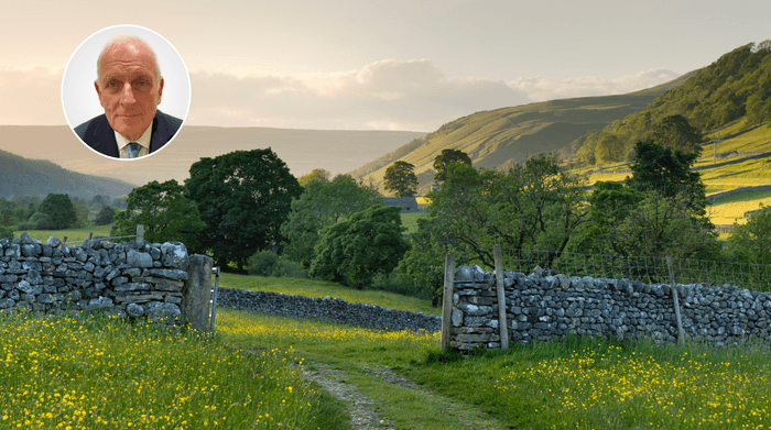 Kelvin MacKenzie (left), countryside (right)