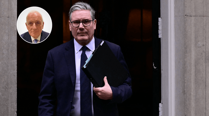 Kelvin MacKenzie (left), Keir Starmer (middle)