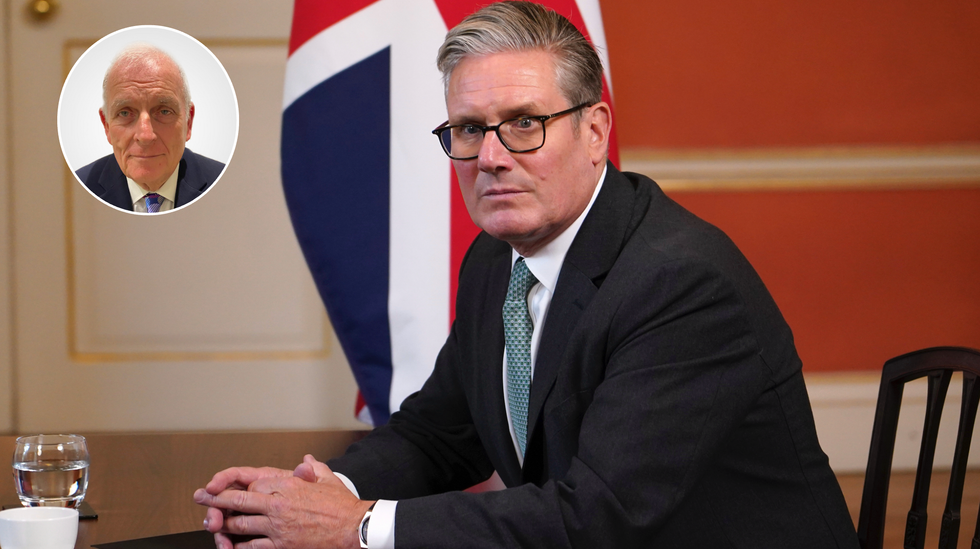 Kelvin MacKenzie (left), Keir Starmer (right)