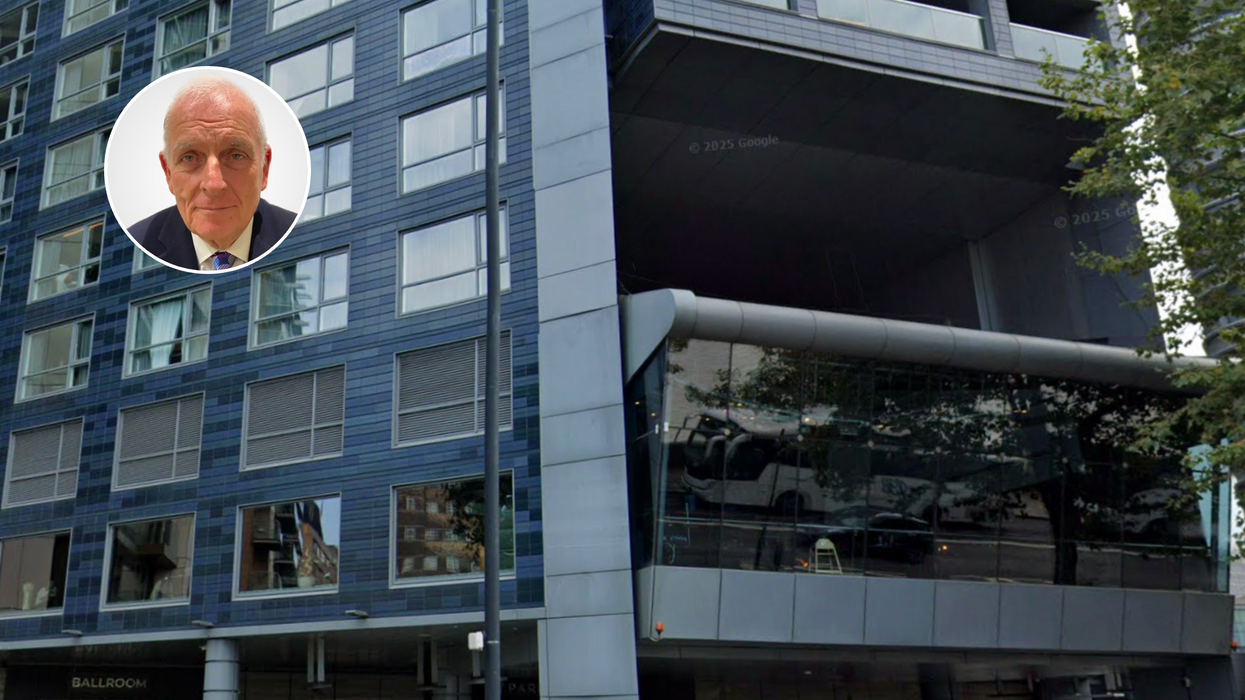 Kelvin MacKenzie (left), London’s Park Plaza Hotel (right)