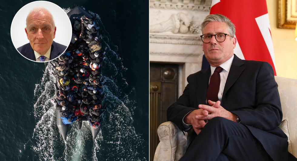 Kelvin MacKenzie (left), Migrant crossings (right)