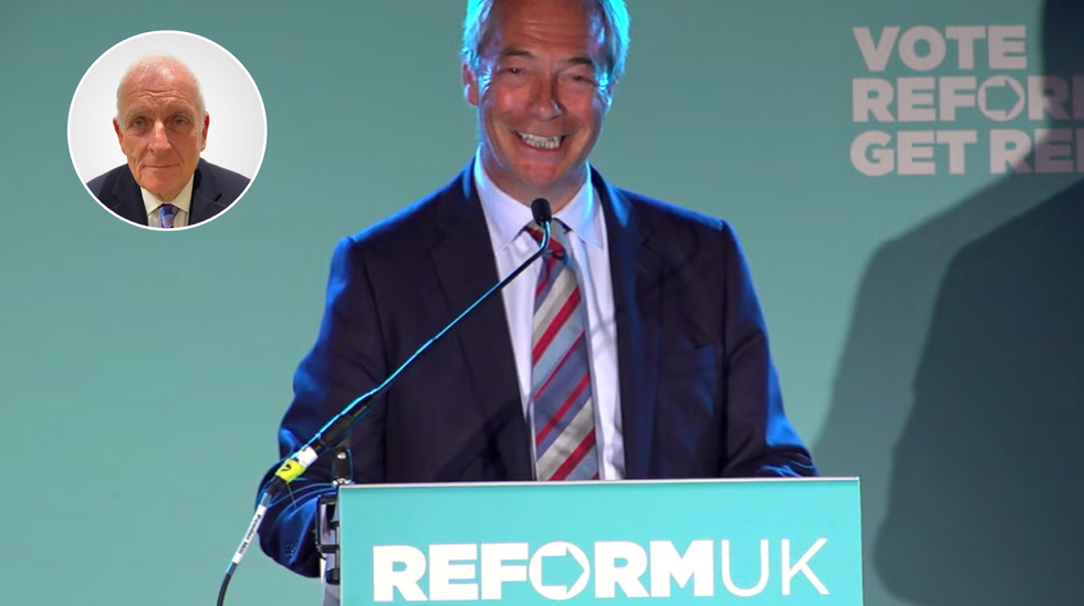 Kelvin MacKenzie (left), Nigel Farage (right)