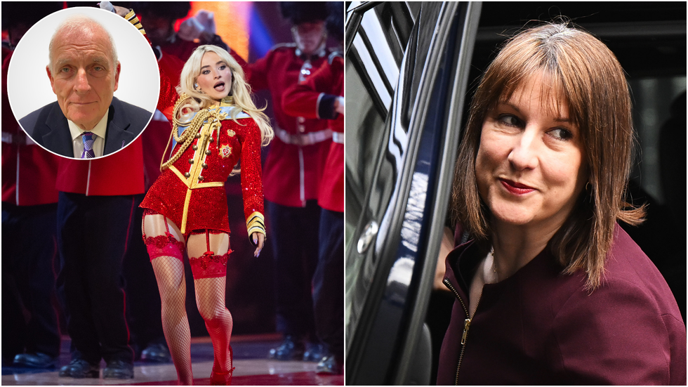 Kelvin MacKenzie, Sabrina Carpenter and Rachel Reeves