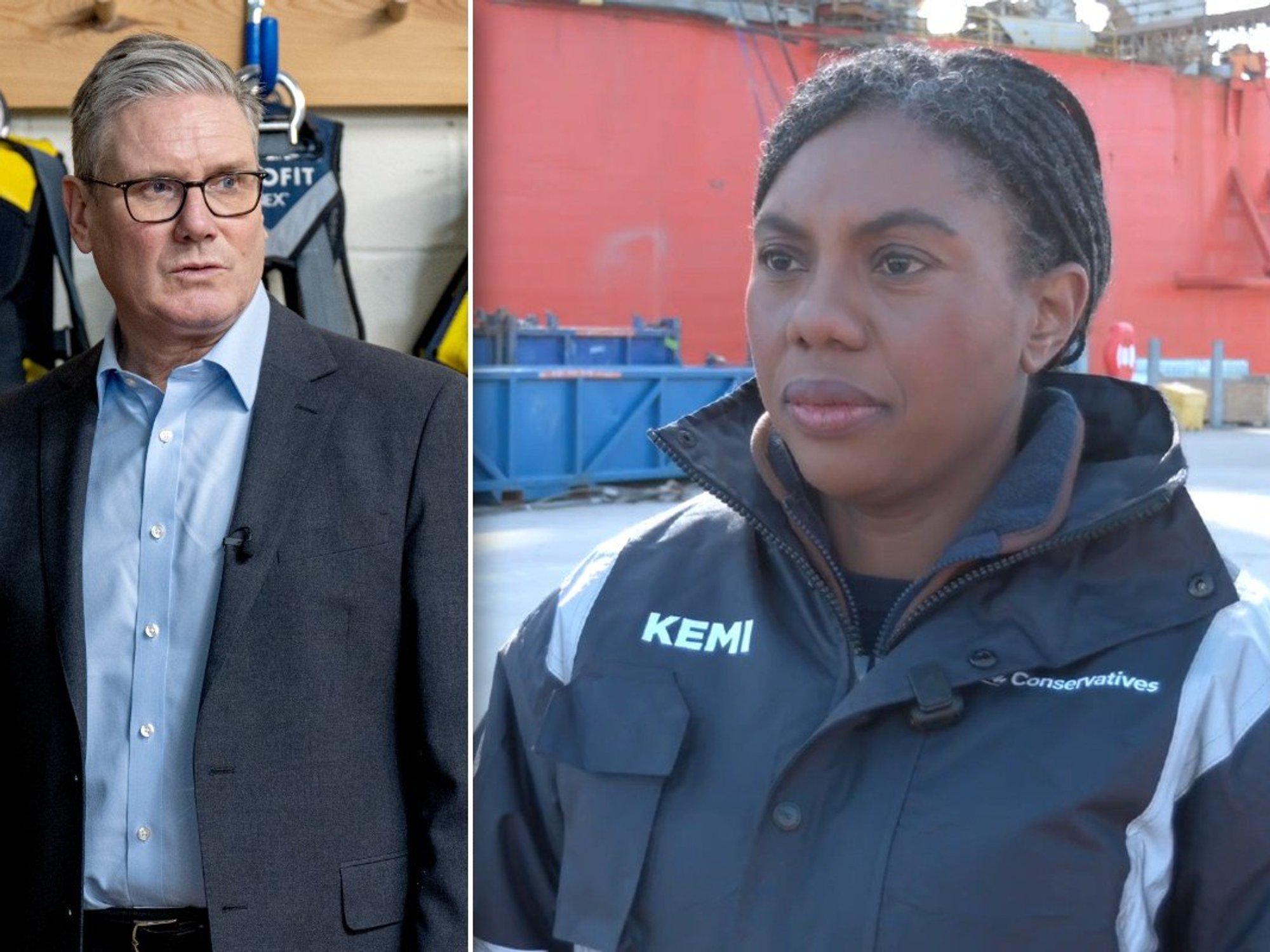 Kemi Badenoch and Keir Starmer