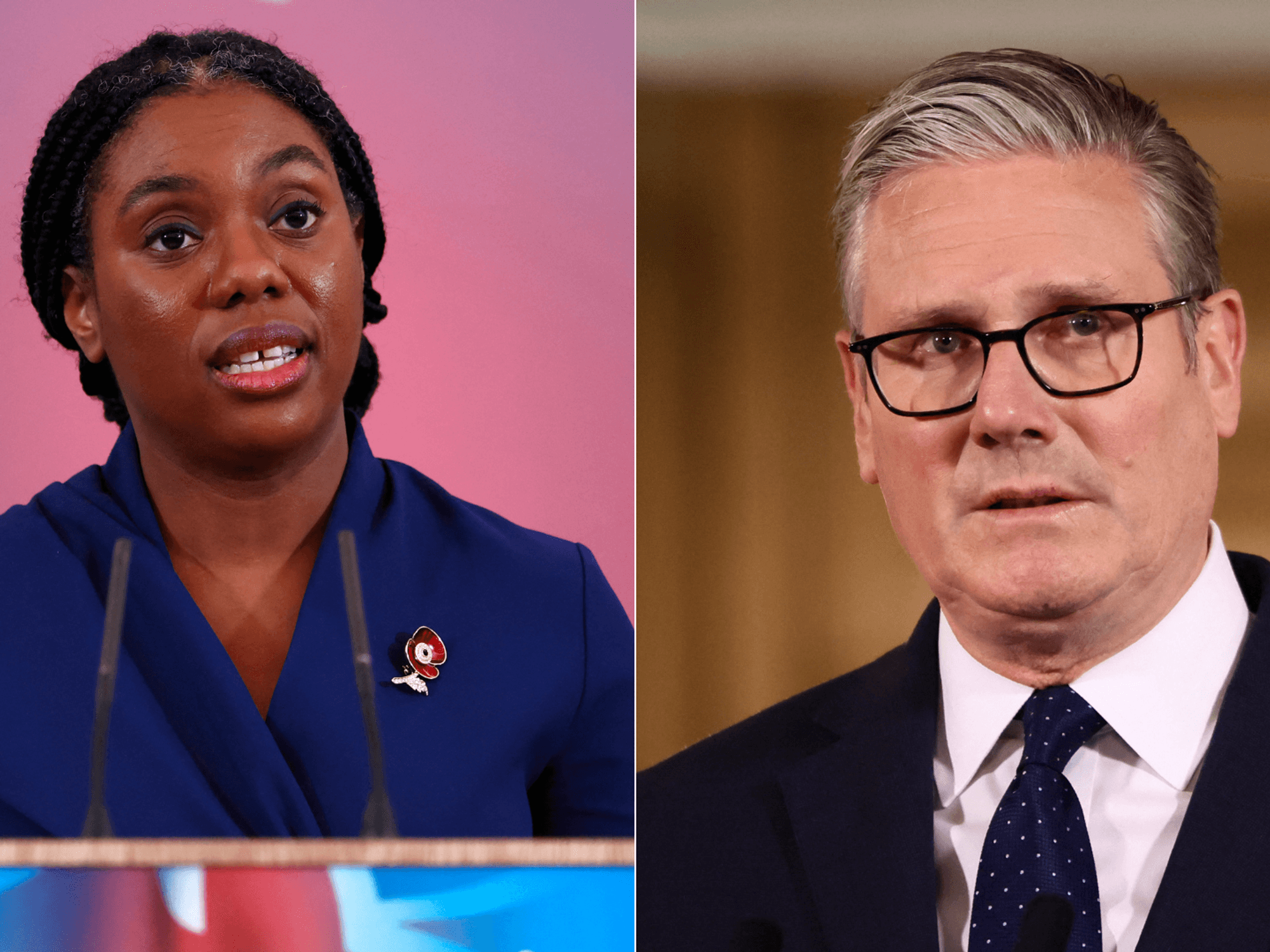 Kemi Badenoch and Keir Starmer