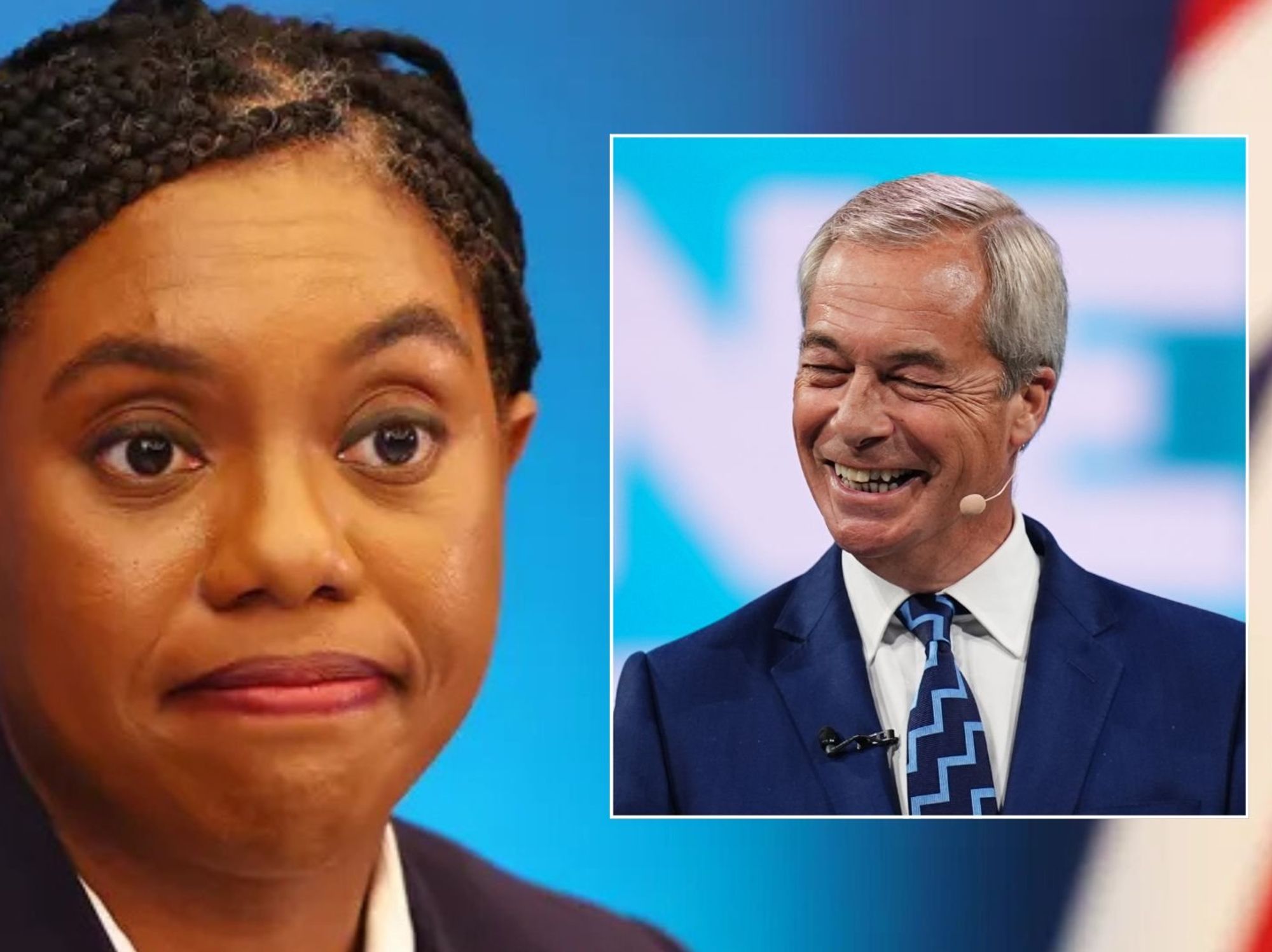 Kemi Badenoch and Nigel Farage