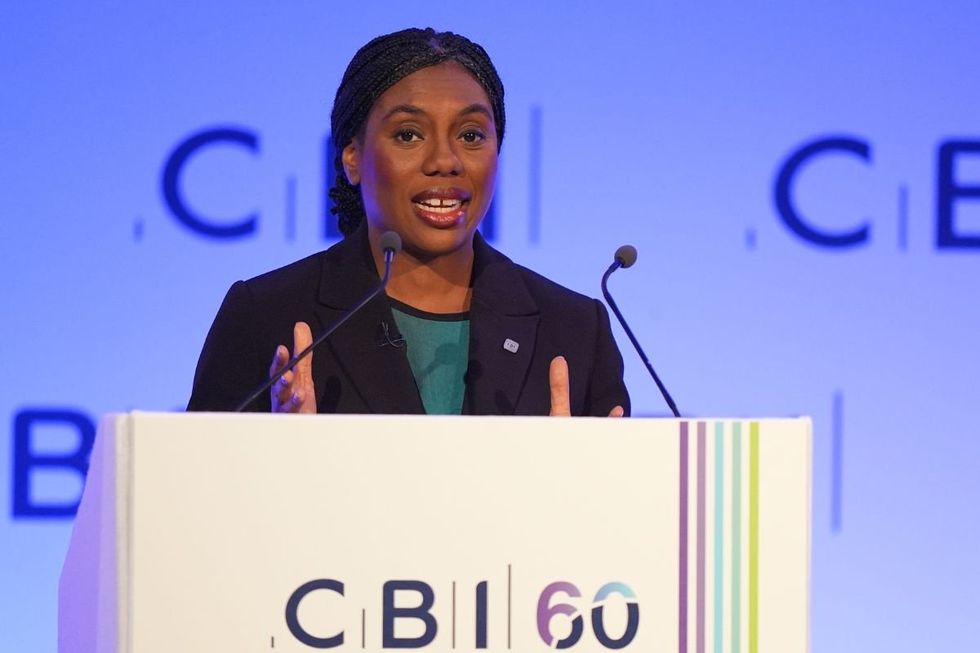 Kemi Badenoch delivered her keynote speech at the CBI this morning