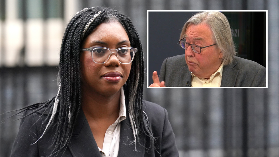 Kemi Badenoch (left), David Mellor (right)