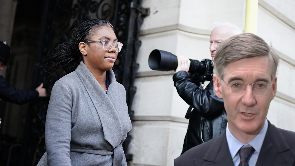 Kemi Badenoch (left) Jacob Rees-Mogg (right)