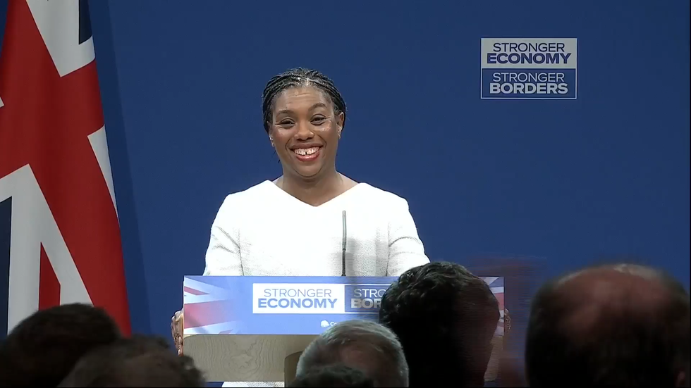 Kemi Badenoch speaking at Conservative conference