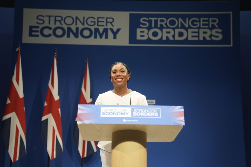 Kemi Badenoch speaking at the Conservative Party Conference