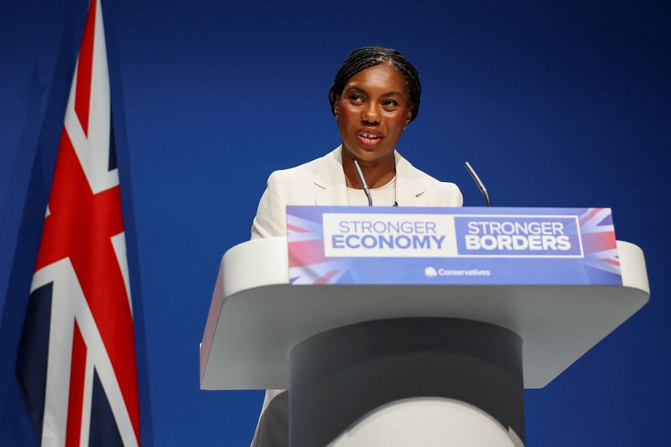 Kemi Badenoch speaking at Tory Party Conference