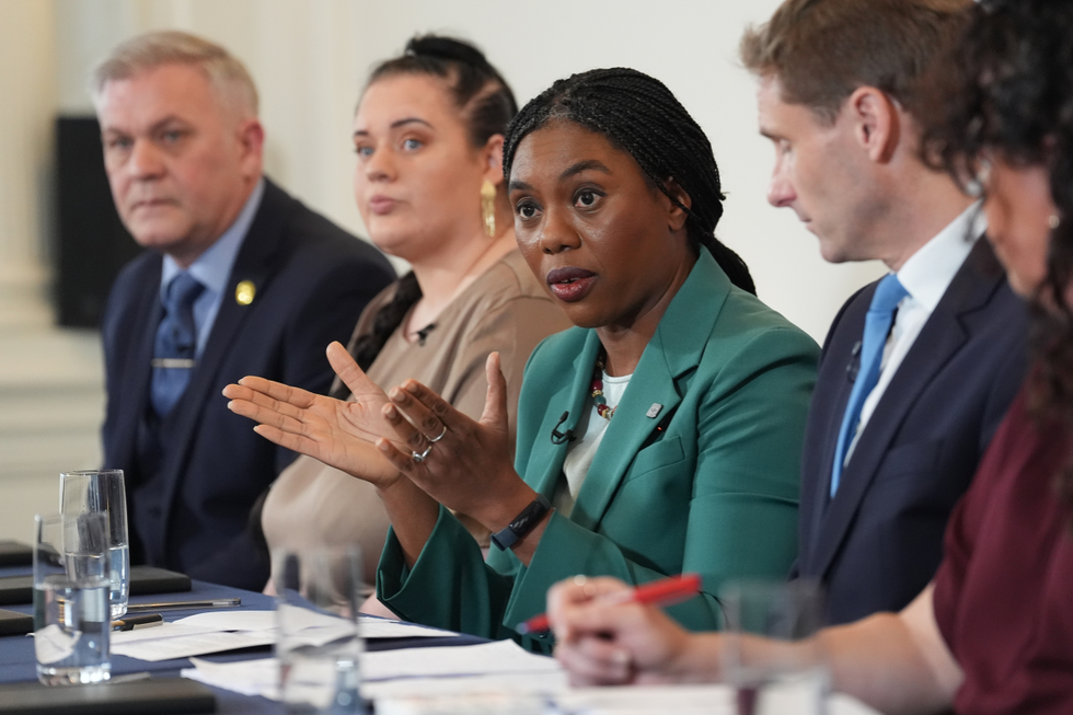 Kemi Badenoch spoke at a Wesminster press conference