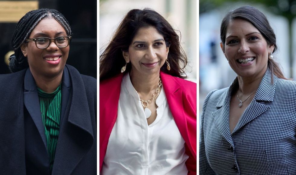 Kemi Badenoch, Suella Braverman and Priti Patel
