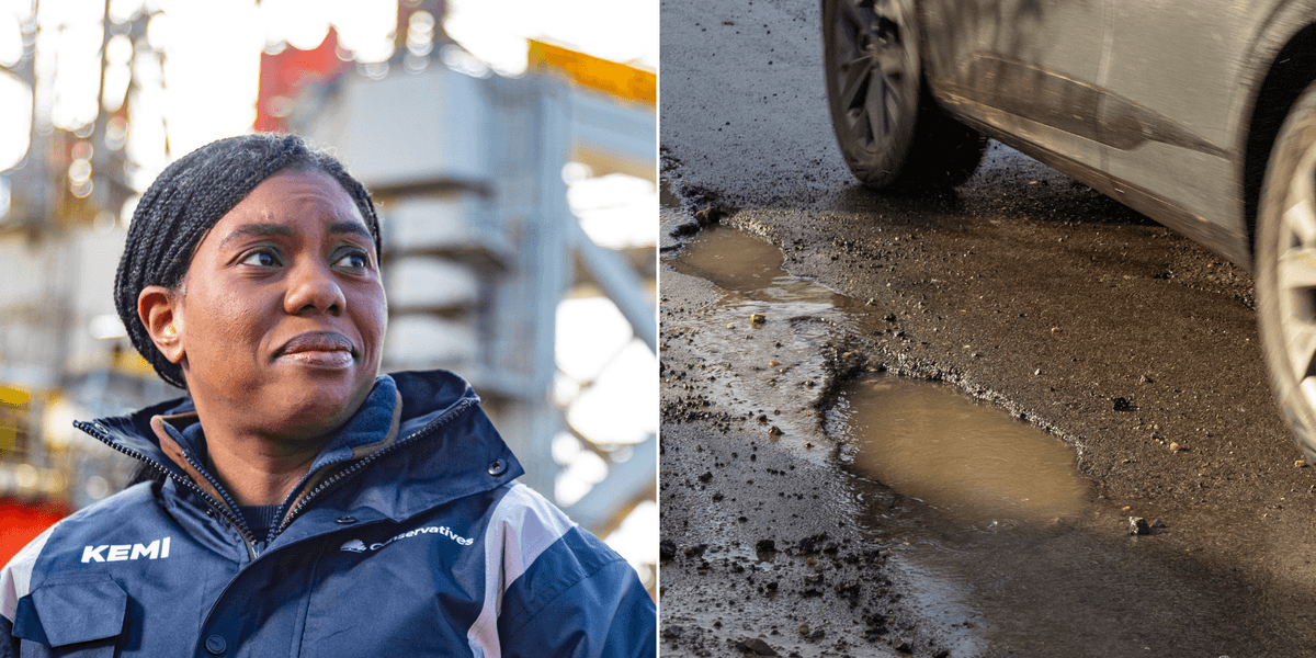 Kemi Badenoch launches Conservative ‘Pothole Patrol’ to fix Britain’s broken roads Kemi Badenoch launches Conservative ‘Pothole Patrol’ to fix Britain’s broken roads
