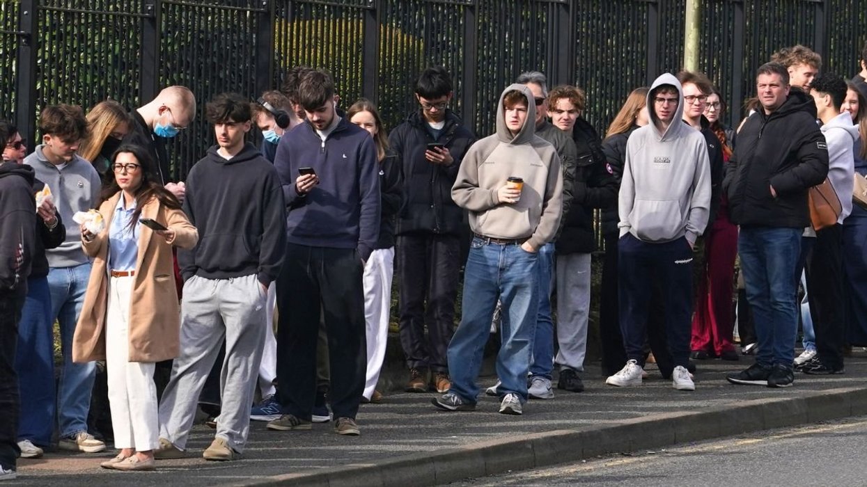 KENT STUDENTS QUEUE FOR VACCINE