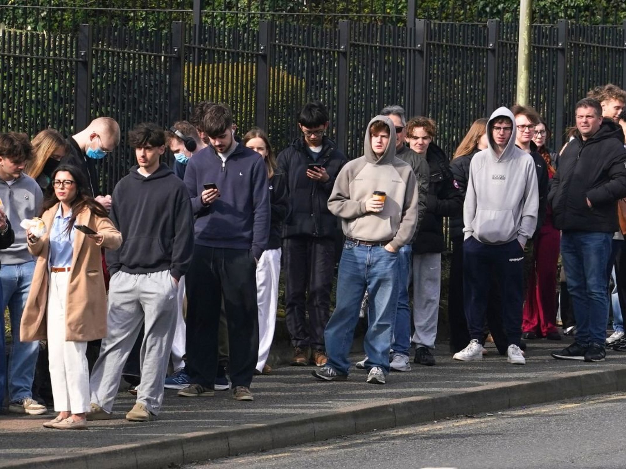 KENT STUDENTS QUEUE FOR VACCINE