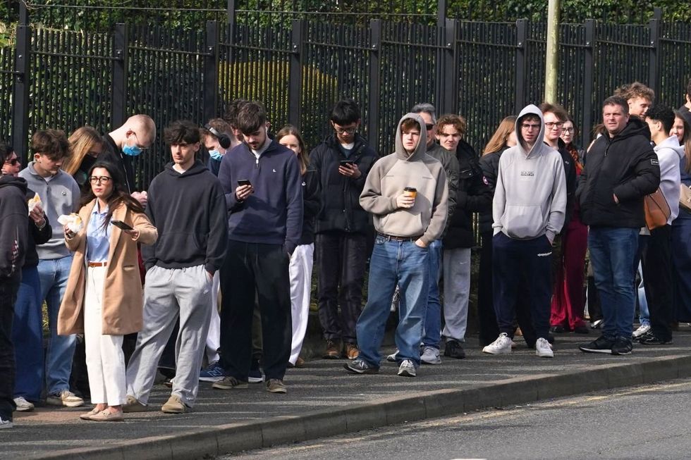 KENT STUDENTS QUEUE FOR VACCINE