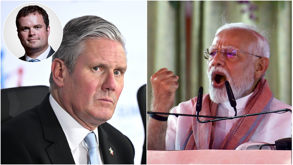 Kevin Foster, Keir Starmer and Narendra Modi