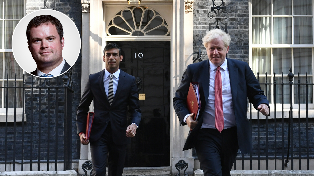 Kevin Foster, Rishi Sunak and Boris Johnson