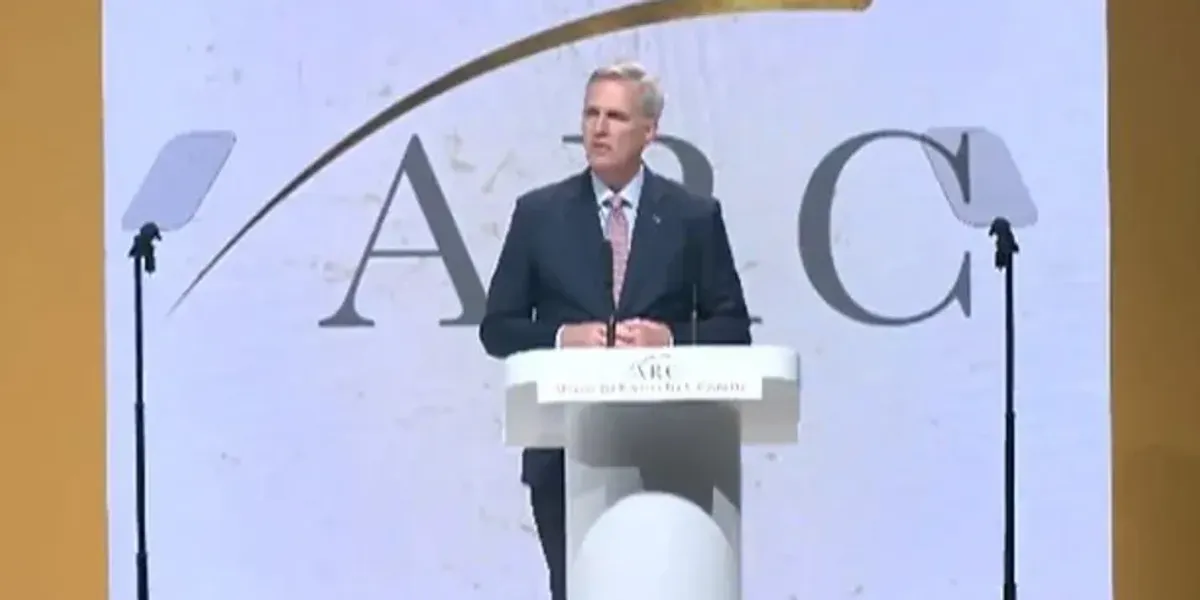 NextImg:'Decline is not inevitable': McCarthy calls for end to 'victimhood mindset' as he promises 'hope-filled vision'
