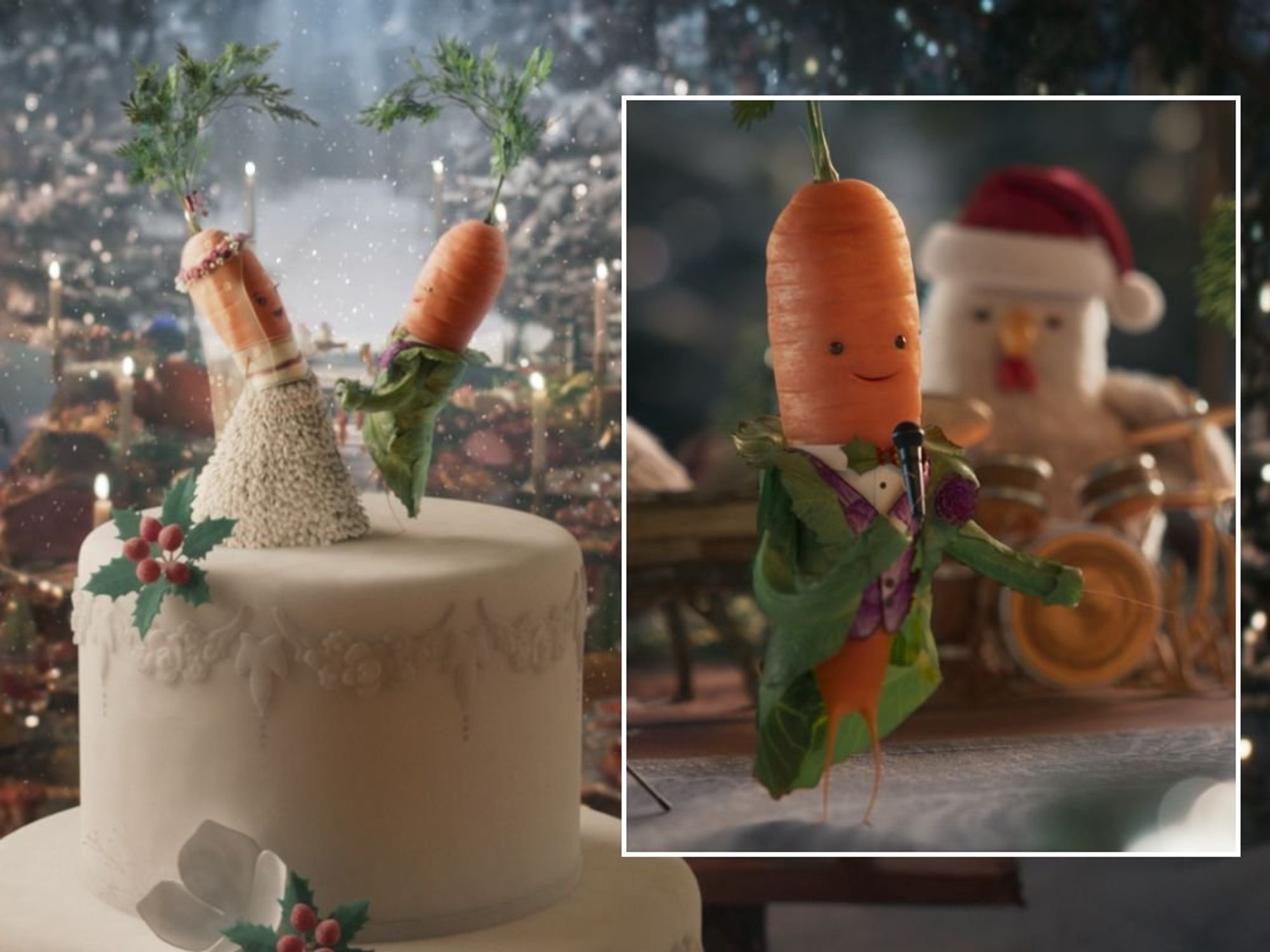 Kevin the Carrot and Katie getting married / Kevin the Carrot serenading Katie