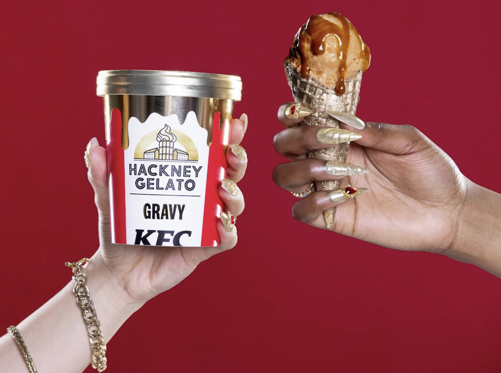 KFC/Hackney Gelato gravy-flavoured gelato