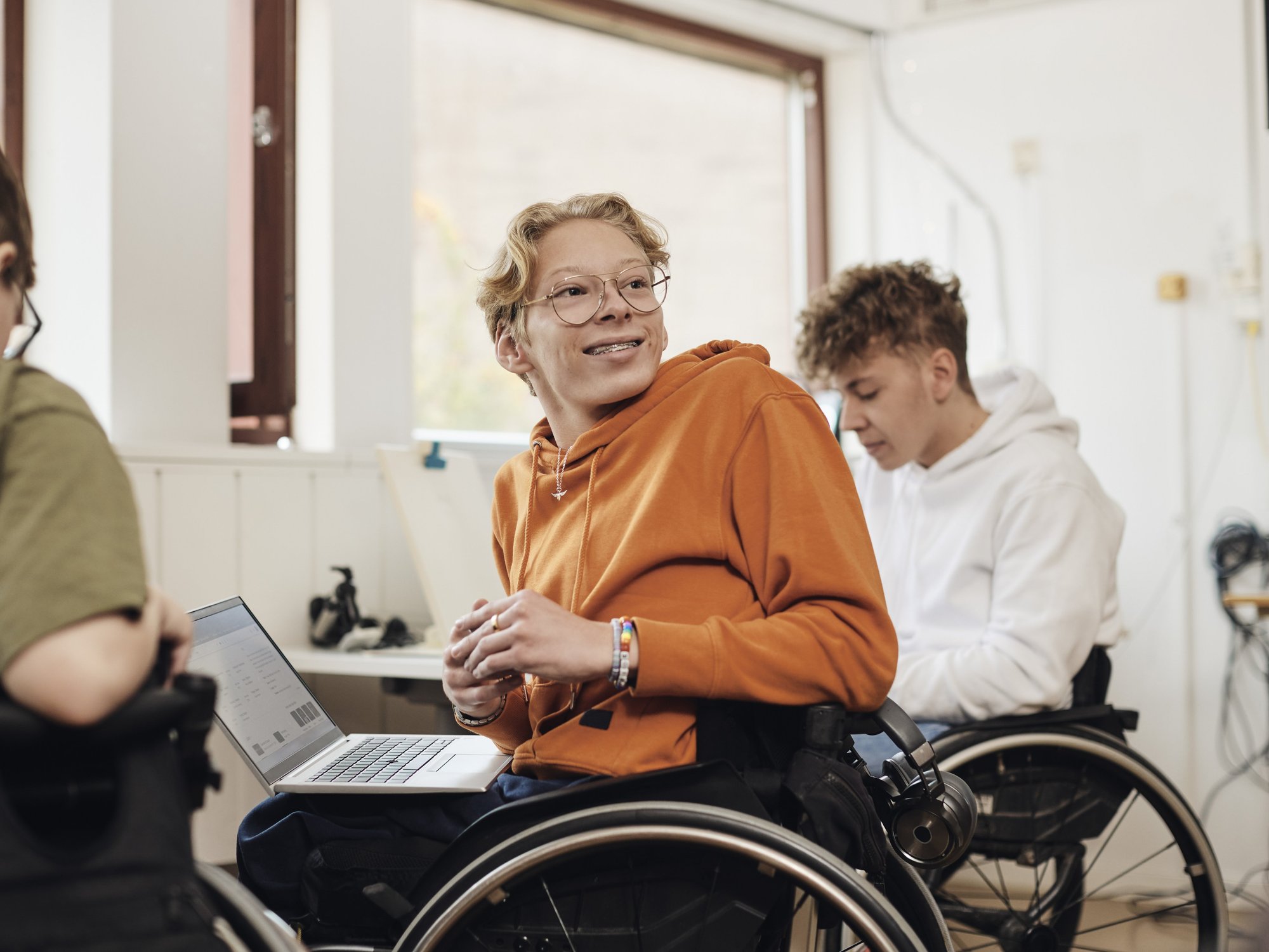 Kid in wheelchair