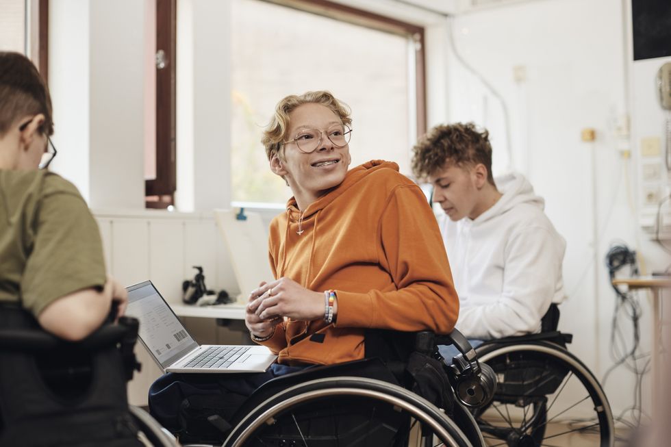 Kid in wheelchair