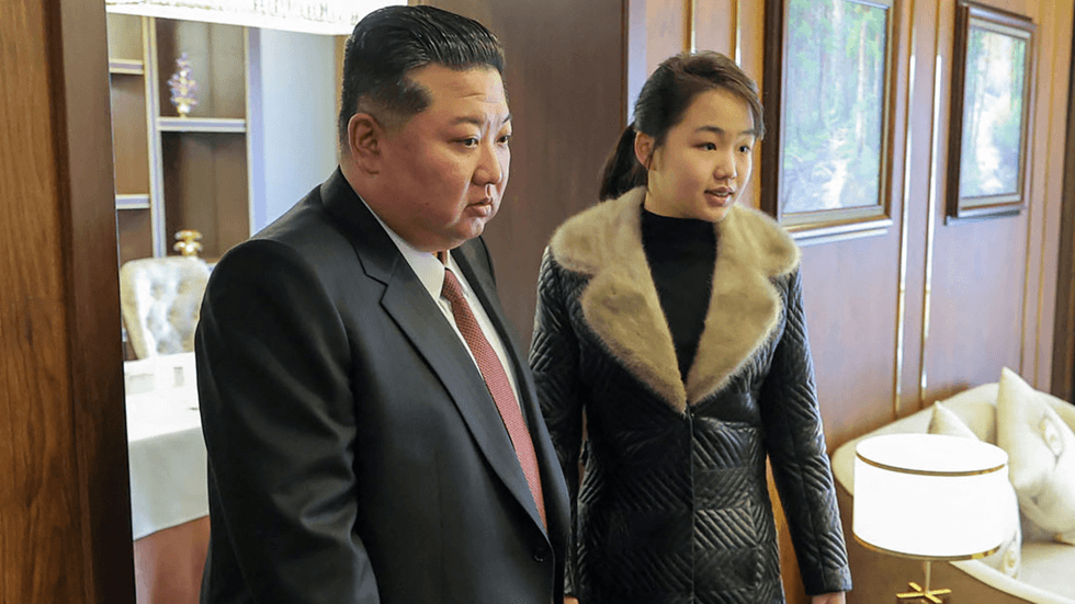 Kim Jong-un and his daughter