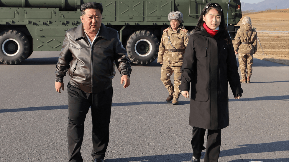 Kim Jong-un and his daughter