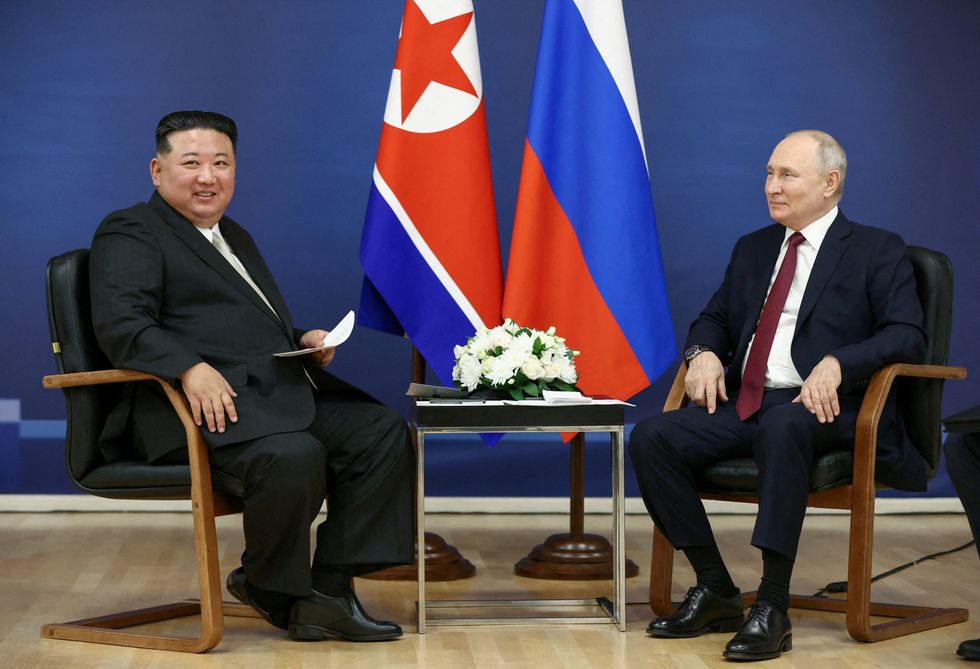 Kim Jong-un and Vladimir Putin
