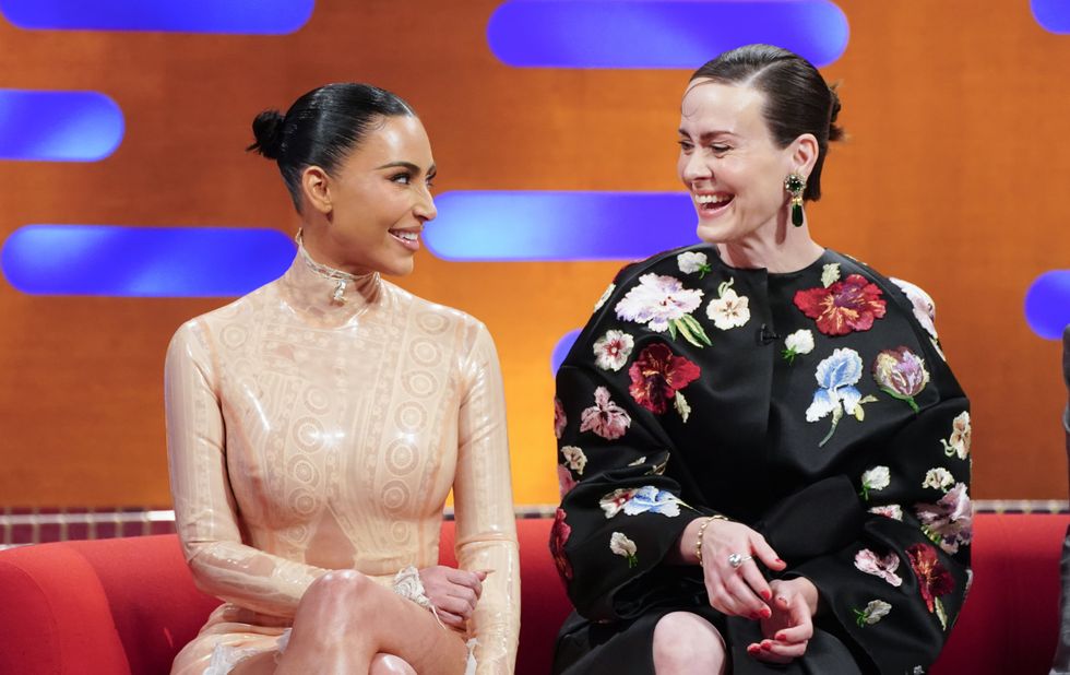 Kim Kardashian and Sarah Paulson