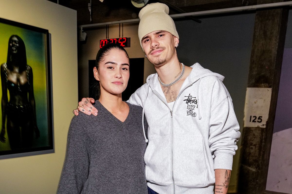 Kim Turnbull and Romeo Beckham