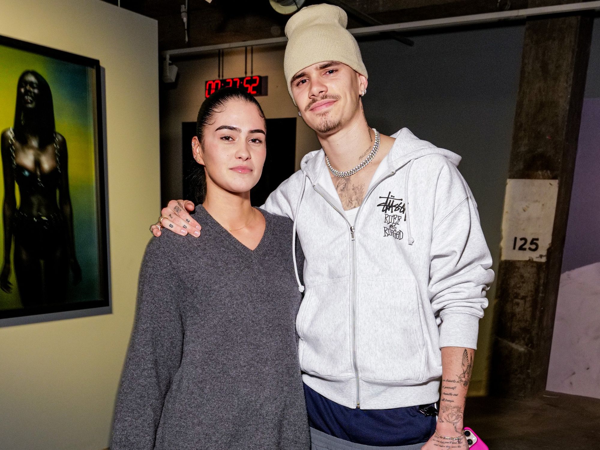 Kim Turnbull and Romeo Beckham