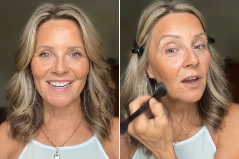 Kimberley Weimer demonstrating makeup look