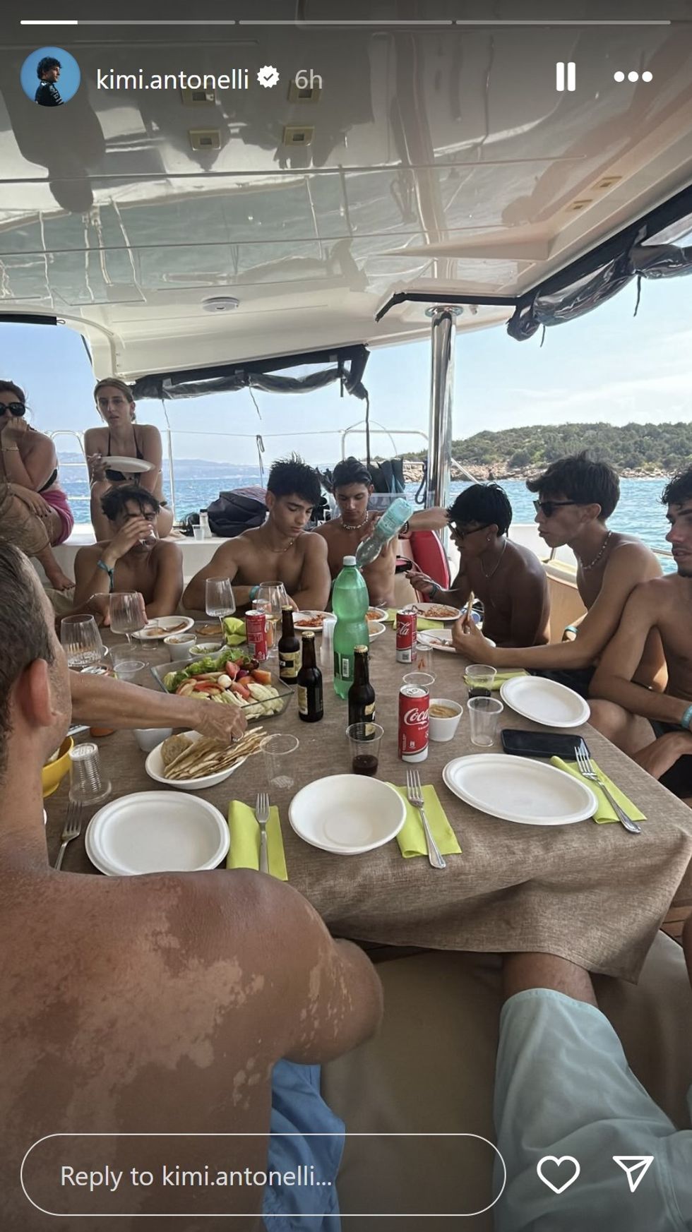 Kimi Antonelli had to be rescued after his boat ran out of fuel\u200b