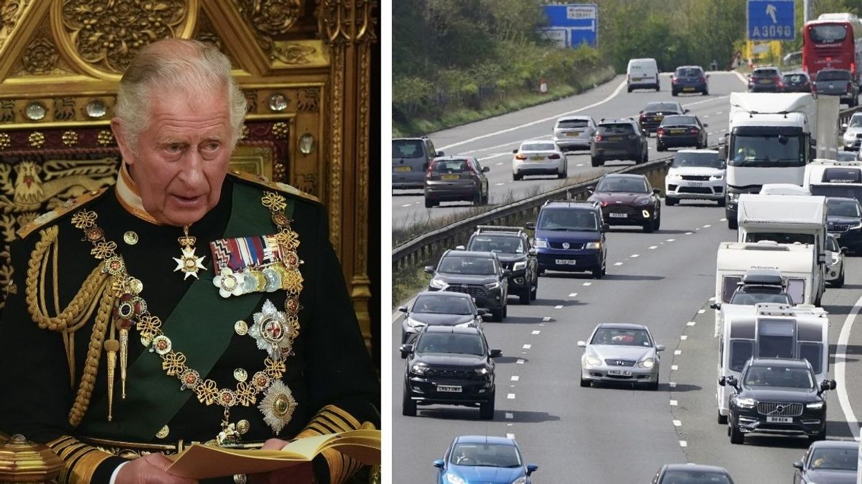 King Charles and a motorway