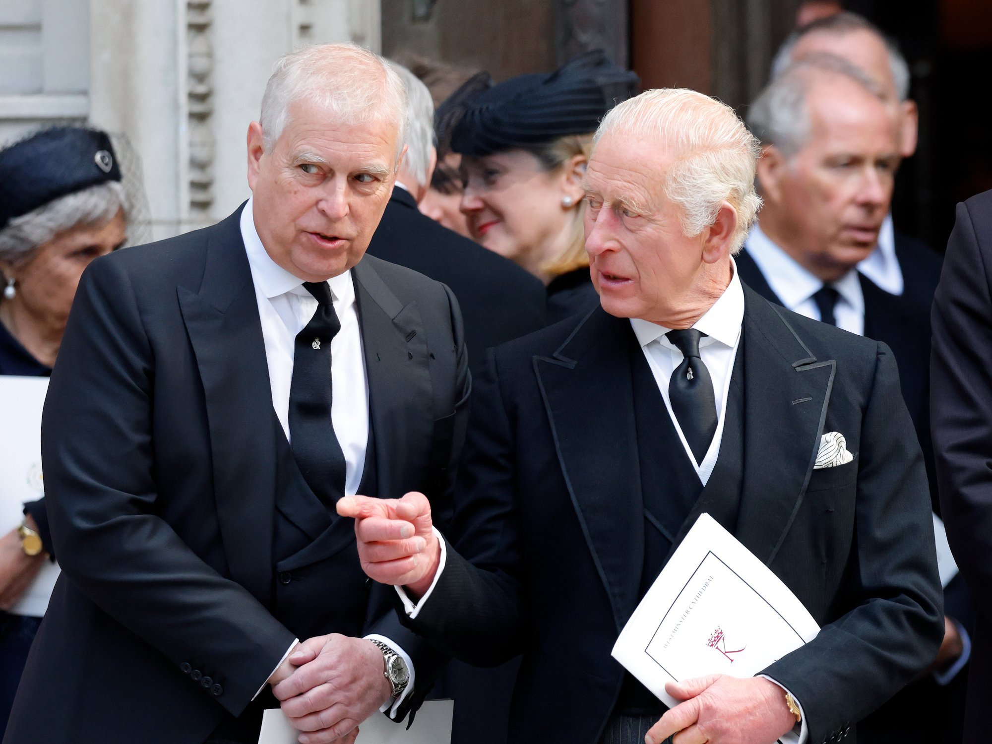 King Charles and Andrew Mountbatten-Windsor