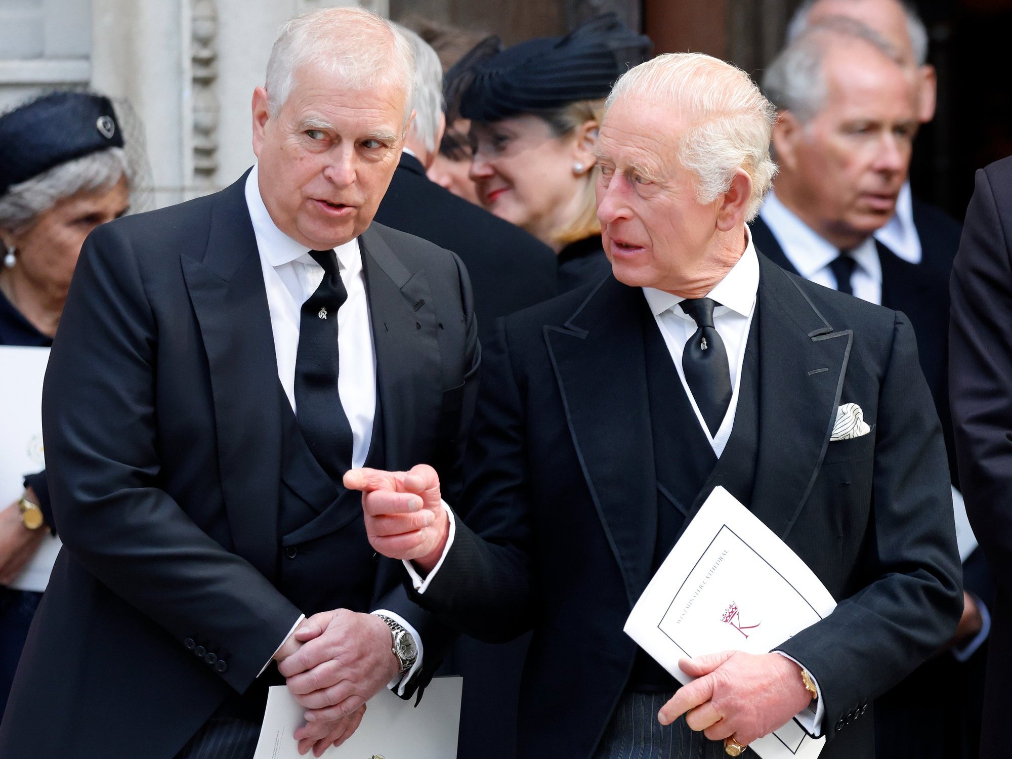 King Charles and Andrew Mountbatten-Windsor